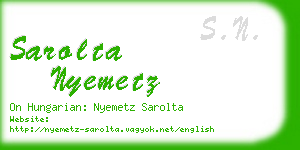 sarolta nyemetz business card